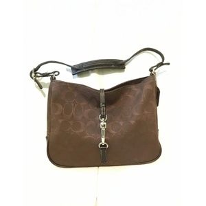 Coach Vintage Sm Hampton 6091 Signature Logo Canvas & Leather